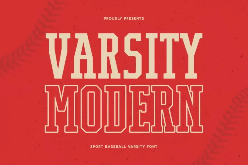 Varsity Modern – Sport Baseball Varsity Font