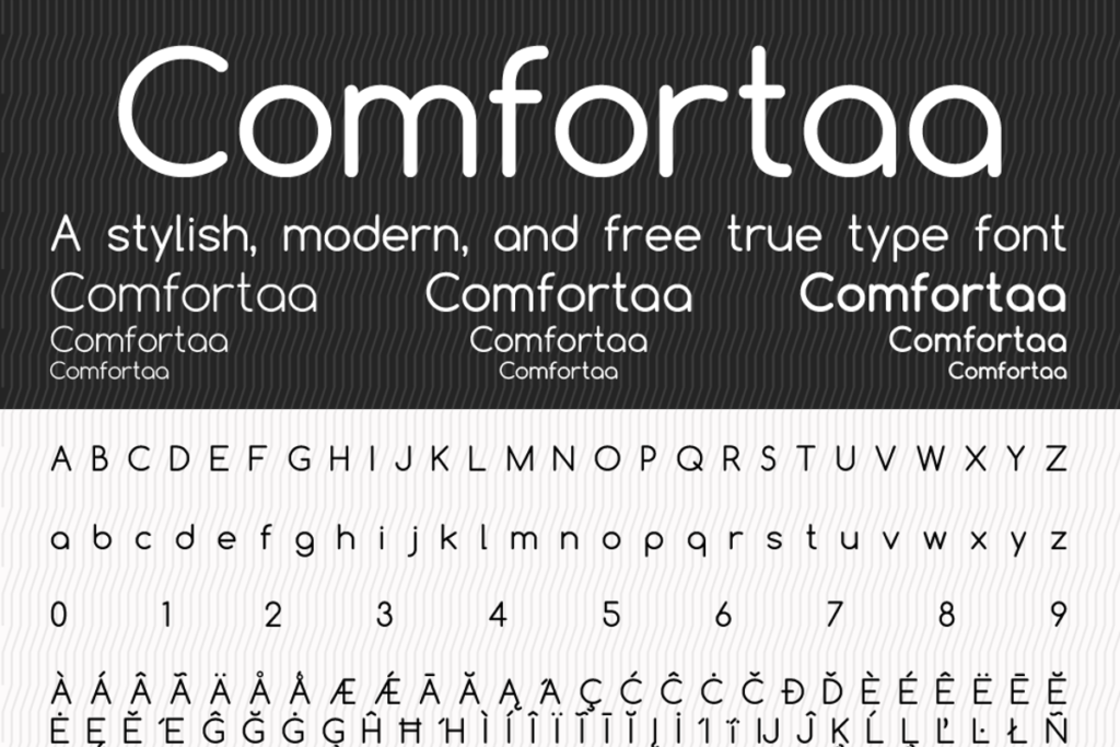 Applications of Comfortaa Font