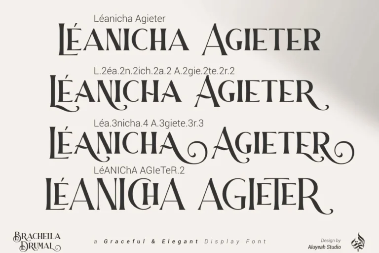 Brachella Drumal – Free Ligature Font