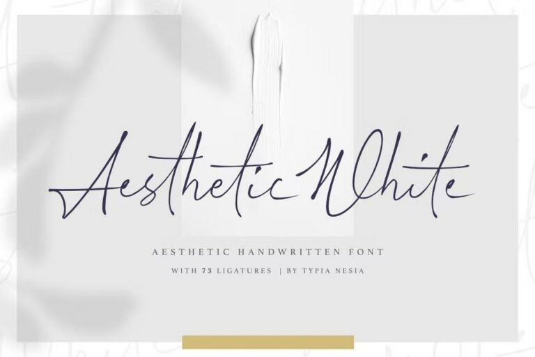 Aesthetic White – Modern Handwriting Font