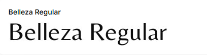 Belleza Regular Font