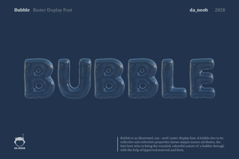 24. Bubble Raster Display Font