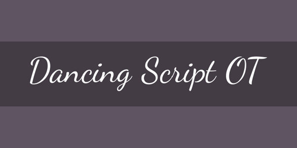 Dancing Script handwriting font style