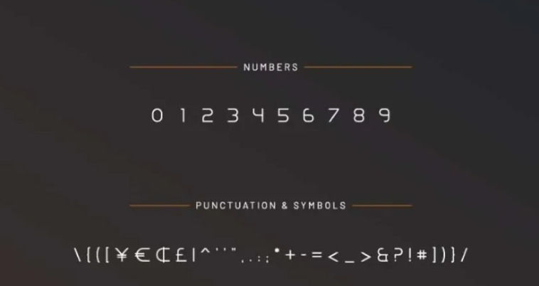 Dune Rise Font-Numbers & Symbols