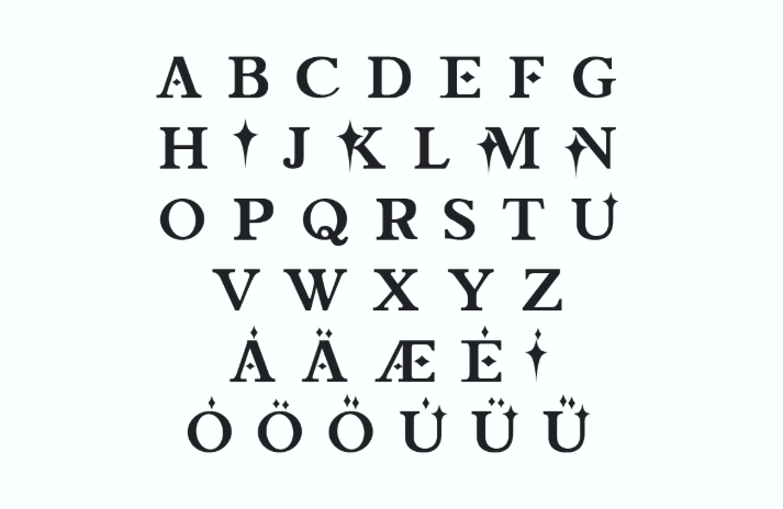 Genshin Impact Drip Font