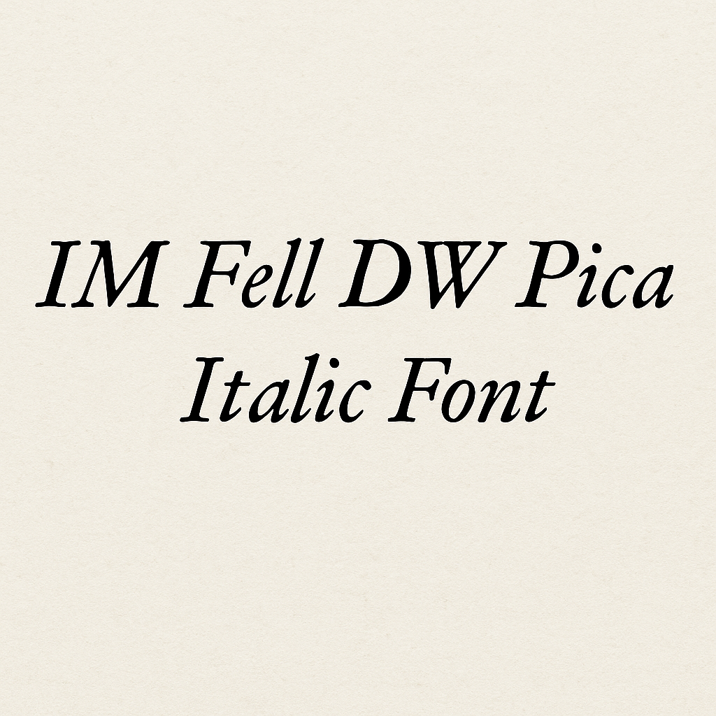 IM Fell DW Pica Italic Font Free Download
