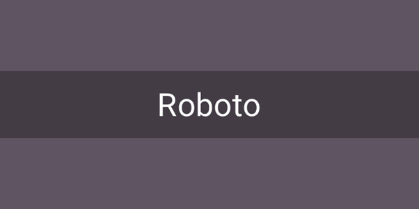 Roboto - logo font