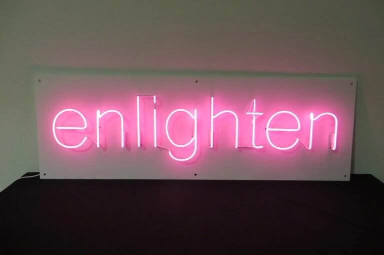 ENLIGHTEN neon font