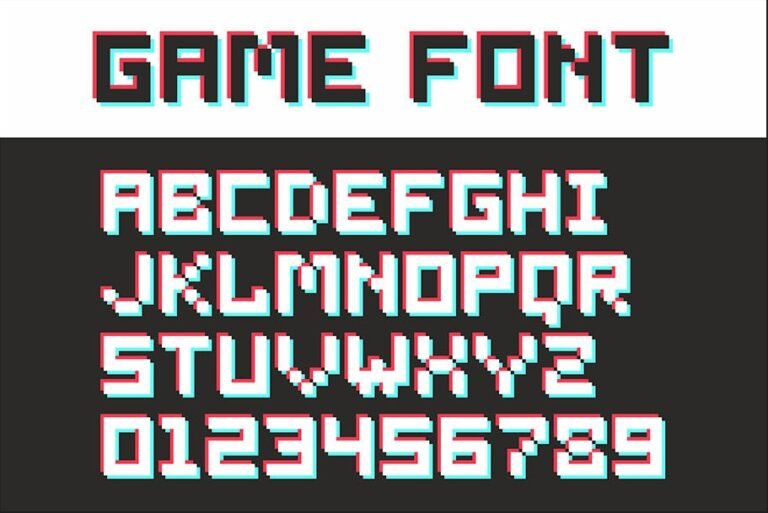 Retro Pixel Video Game Font