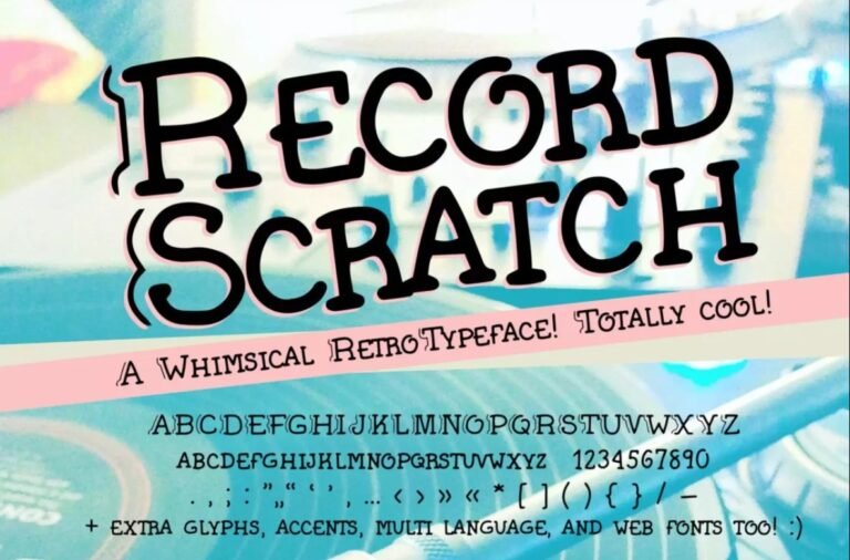 Record Scratch – 90s Horror Movie Font