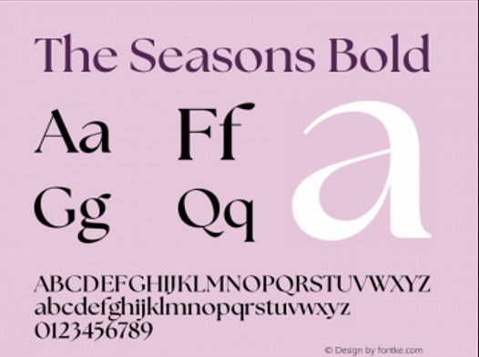 The Seasons Bold Font