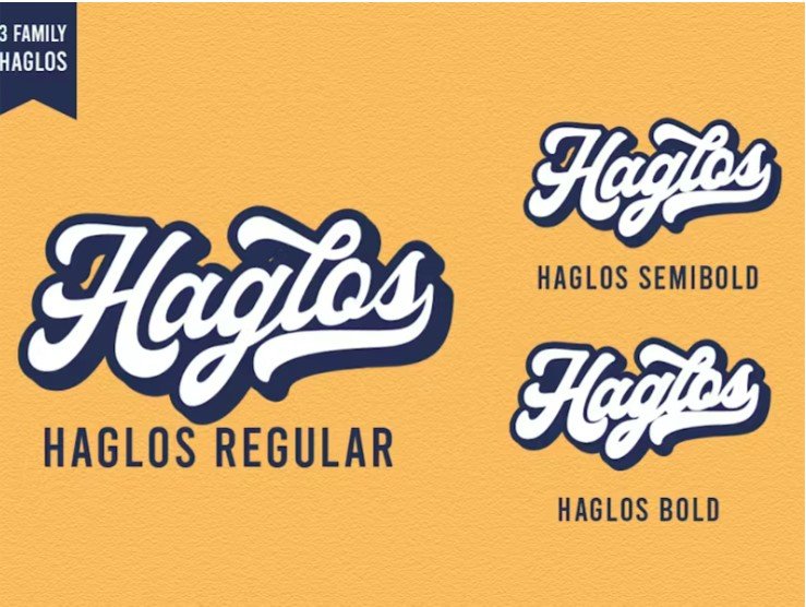 Haglos – Retro Script Font