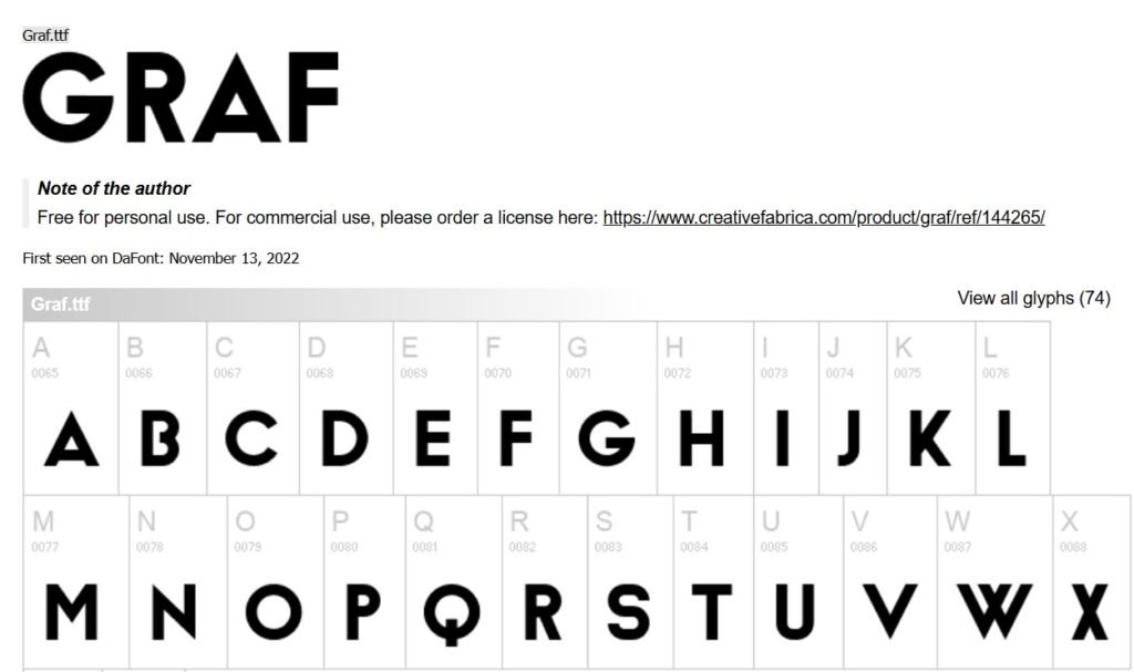 Graf Font