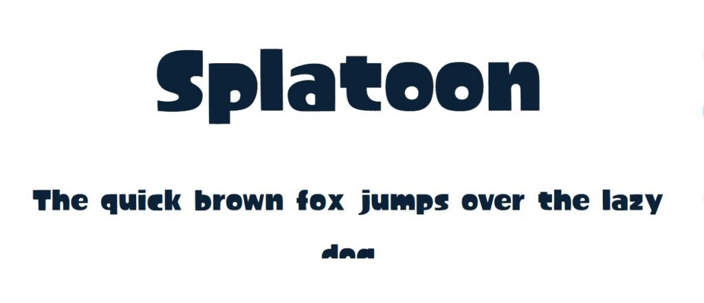 Splatoon Font