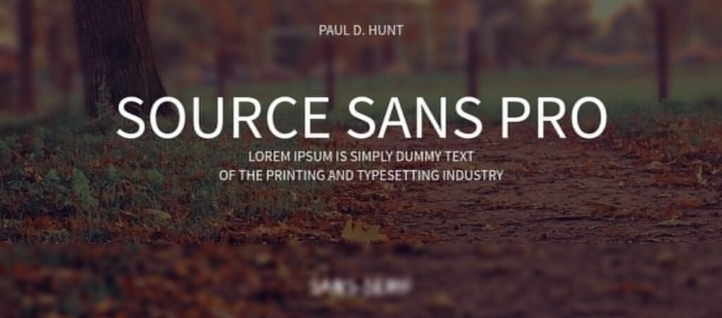 Source Sans Pro Font Family