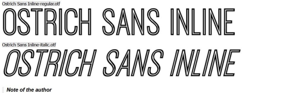 Ostrich Sans Inline Font