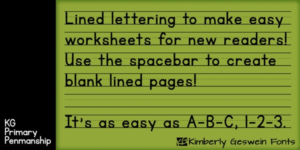 KG Primary Penmanship Font