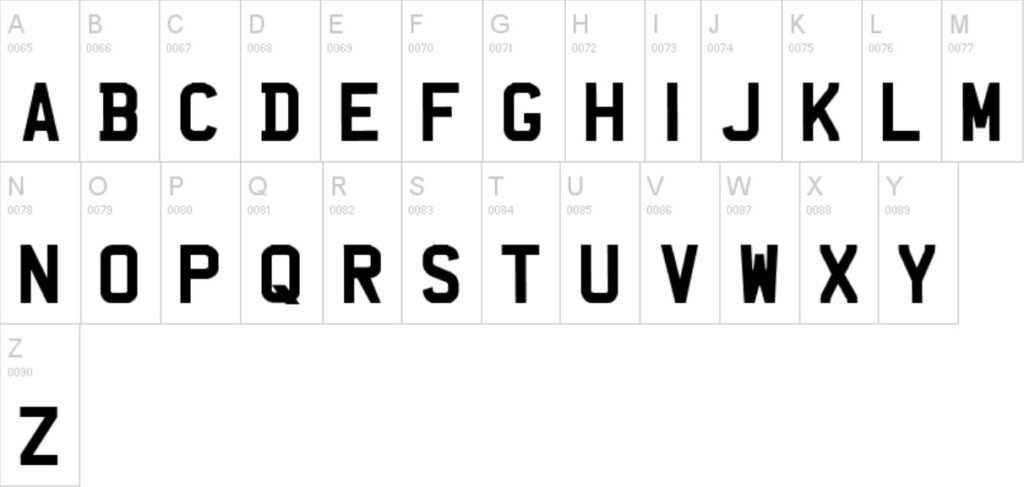 UK Number Plate Font