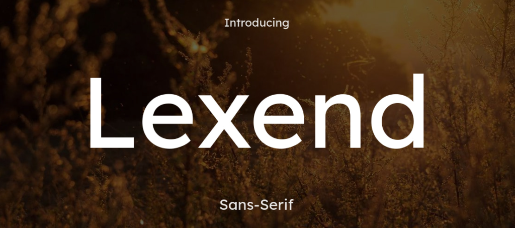 Lexend Font