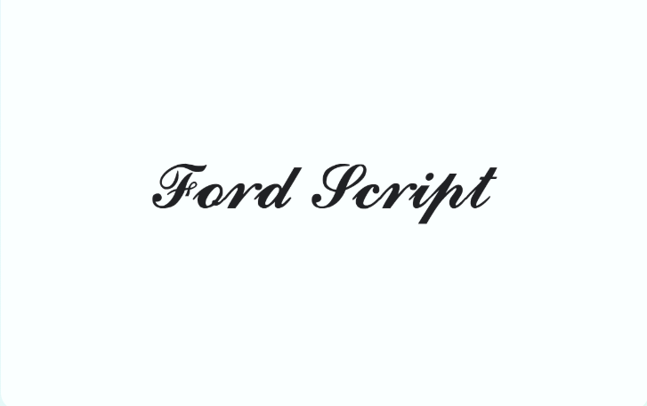 Fordscript Font