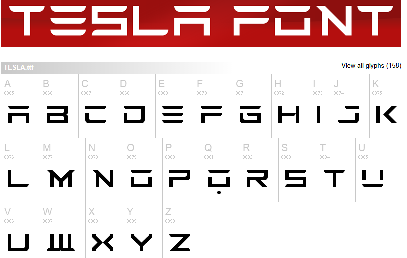 Tesla Font