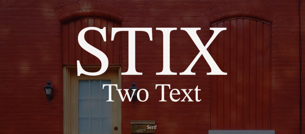 STIX Two Text Font Family