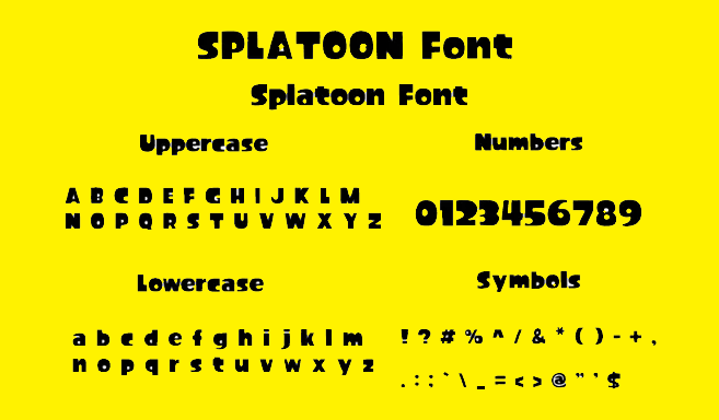 Splatoon Font