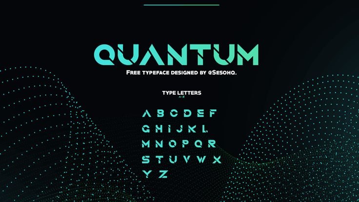 Quantum Stencil Font