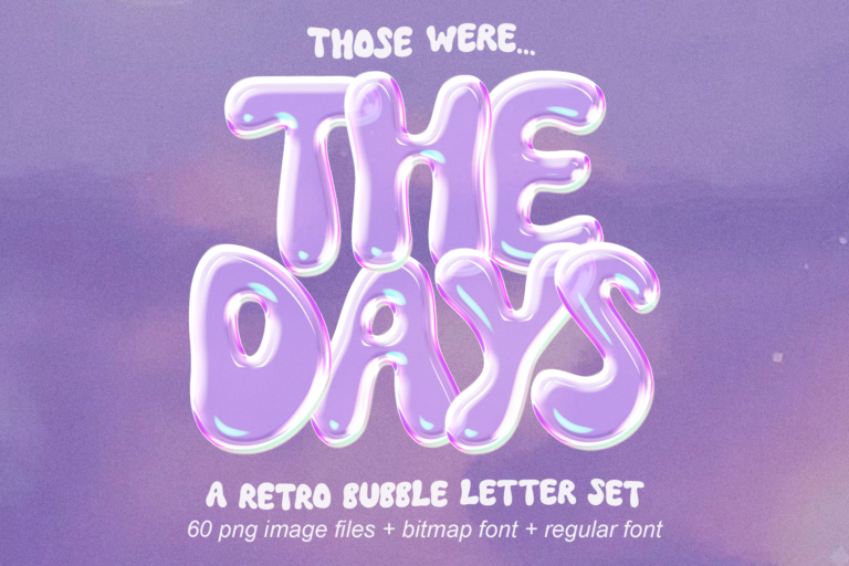 4. The Days Bubble Letters Font