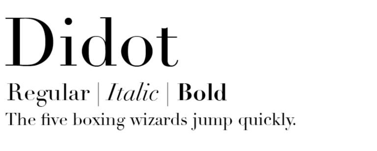 didot instagram font