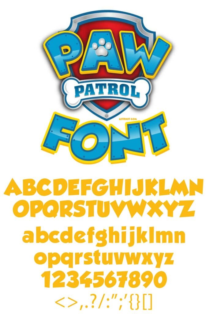 Applications of Paw Patrol Font