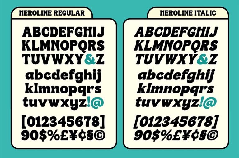 Heroline Retro Font