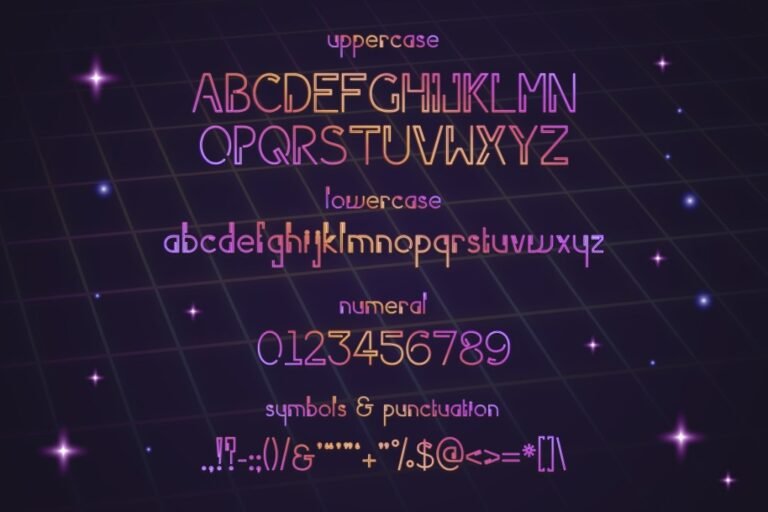 Partylicious neon font