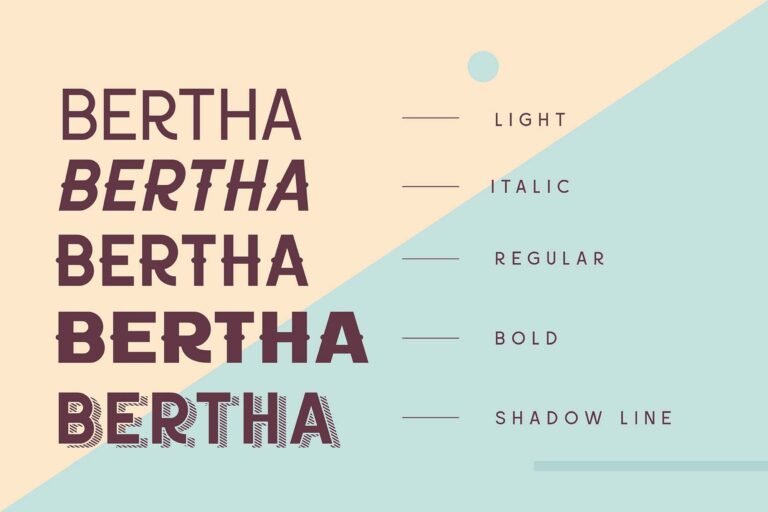 Bertha – Free Retro Font Family