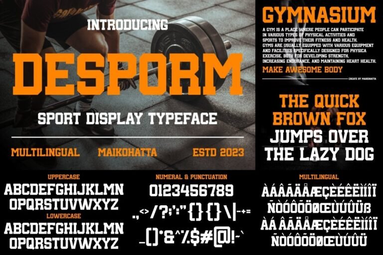 Desporm – Sport Display Typeface