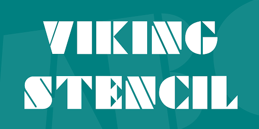 Viking Free Stencil Font