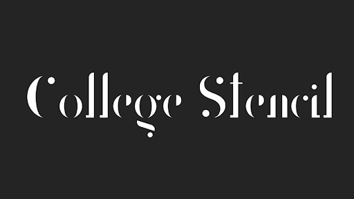 College Free Stencil Font