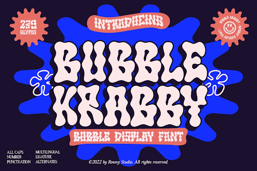 15. Bubble Krabby Bubble Display Font