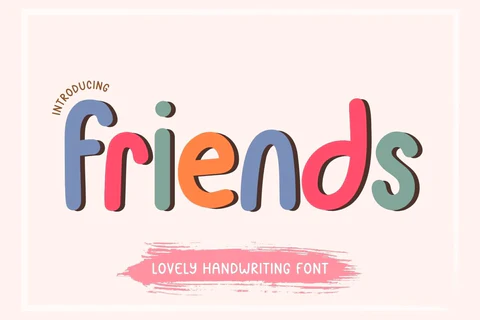 Fancy Friends-Kid Handwriting Font