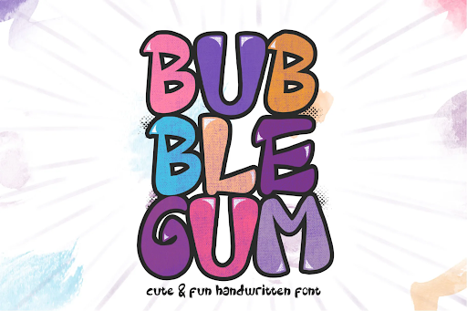 Bubblegum Pop-Kid Handwriting Font