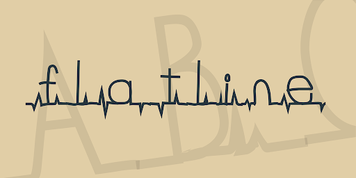 4. Flatline Medical Font