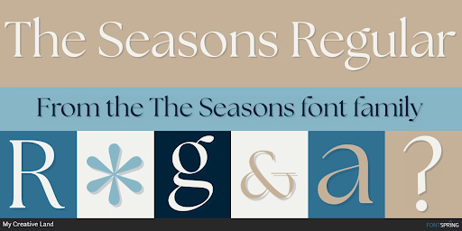 The Seasons Light Italic Font