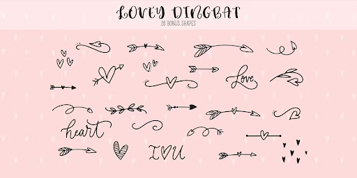 Lovey – Cute Heart Font Family