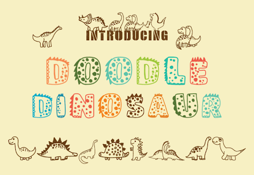 Dino Doodles-Kid Handwriting Font