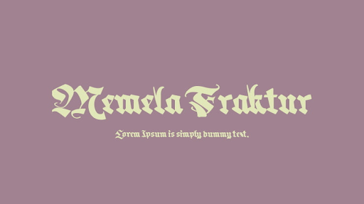 Memela Fraktur Font-Gothic Font