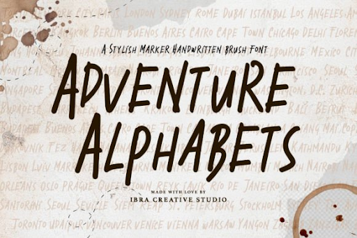 Adventure Alphabet-Kid Handwriting Font