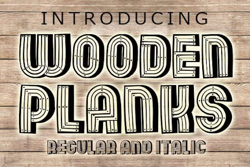 Wooden Planks 3D Font