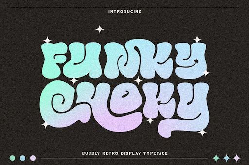 5. Funky Choky Bubble Typeface