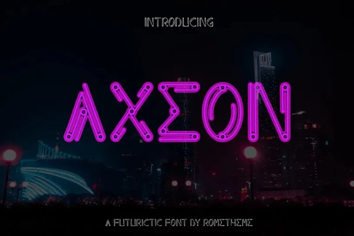 Axeon — Futuristic Typeface DR