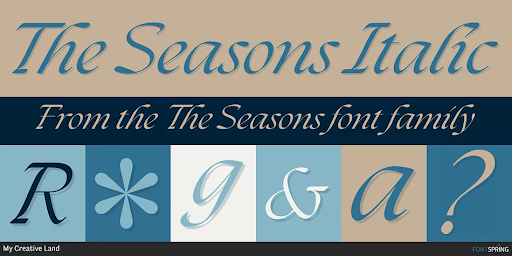 The Seasons Regular ITALIC Font